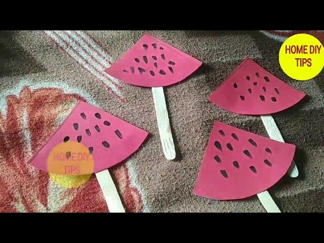 Paper craft watermelon  diy project @homediytips 