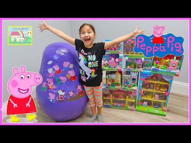 Biggest Peppa Pig Toys Surprise Egg Opening Ever with Castle Toy Surprises for Kids!