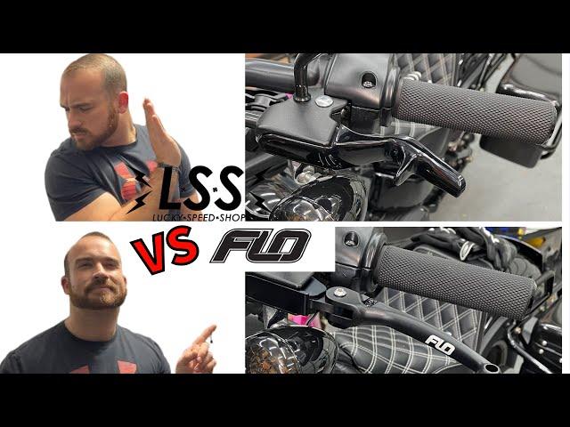 Flo Motorsports MX style Levers INSTALL on my M8 Softail Low Rider S (low rider build series ep21)