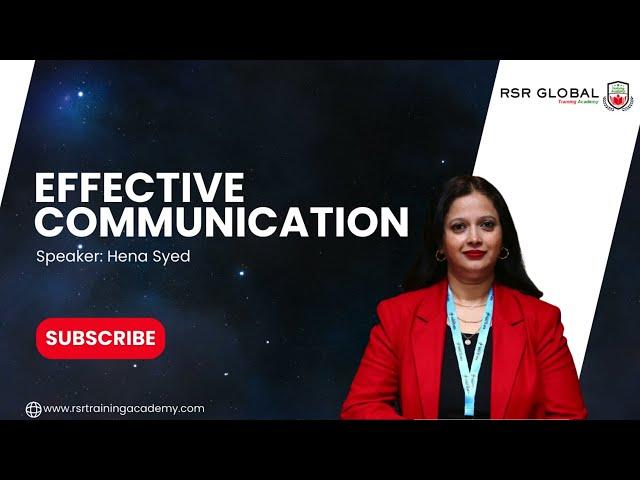 Master Effective Communication for Career Success | RSR Global Training Academy #communication