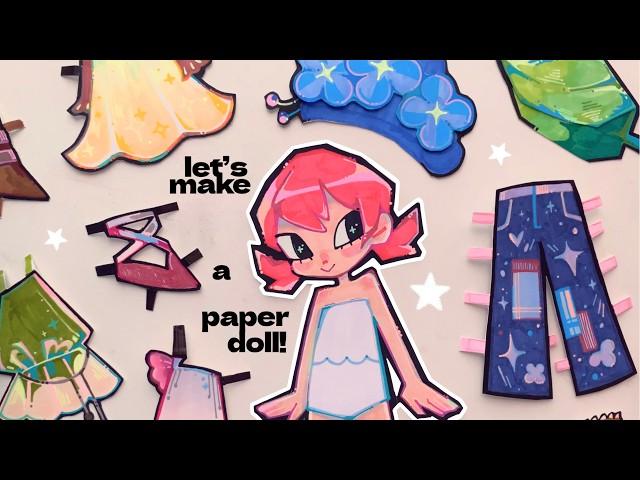 LET'S DRAW! creating a paper doll  trying ohuhu acrylic paint markers