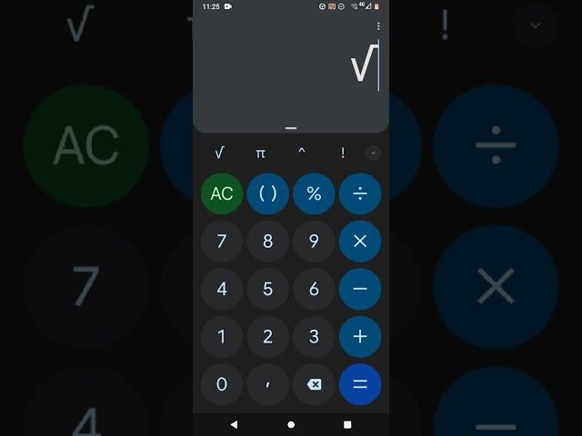 КАК ВЫЧИСЛИТЬ КВАДРАТНЫЙ КОРЕНЬ НА ANDROID КАЛЬКУЛЯТОРЕ?  #математика #shorts #школа