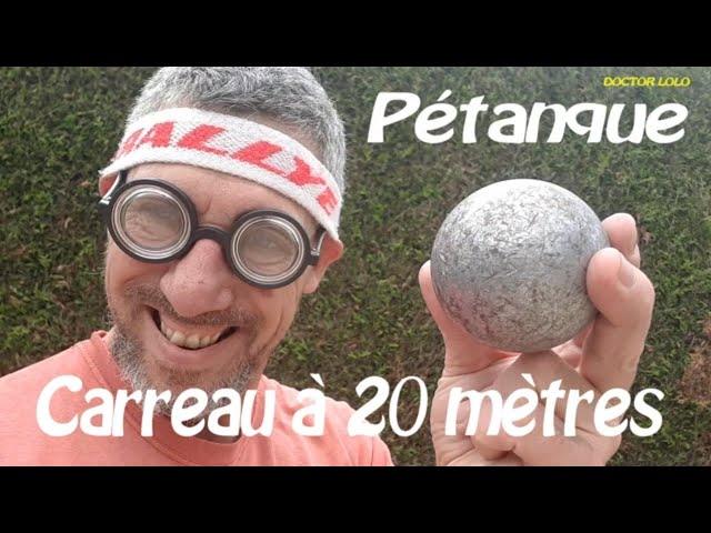 Pétanque ! Tir à 20 mètres !  incroyable tir ! carreau à 20 mètres ! World record !