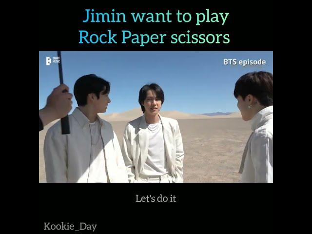 Jimin want to play Rock...Paper...Scissors with Jin and JungkookWatch till end.