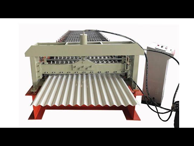 Corrugated metal roofing machine | corrugated roofing sheet roll forming machine video for Guyana