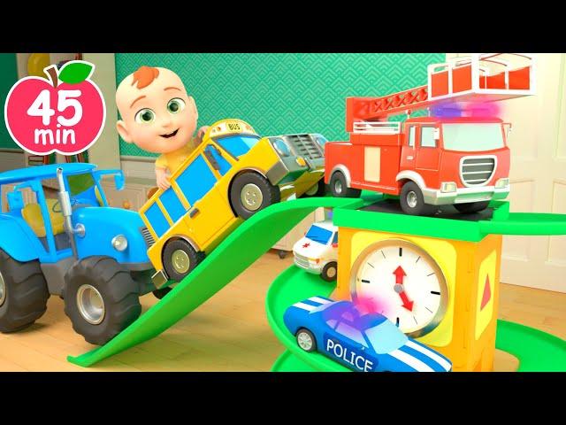 Hickory Dickory Dock Vehicles Song | Newborn Baby Songs & Nursery Rhymes