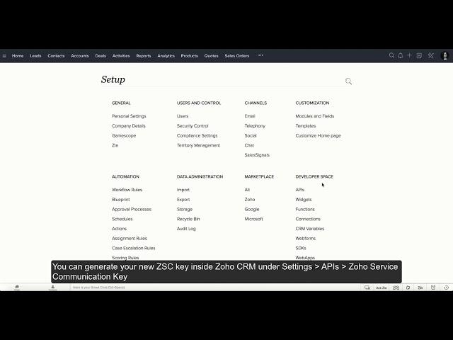 Zoho CRM Integration