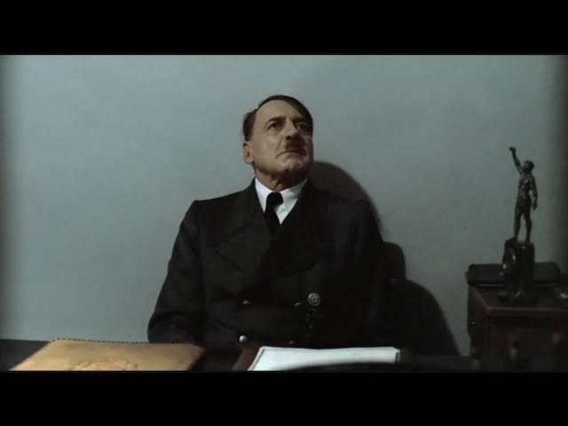 Günsche informs Hitler that Günsche is Fegelein