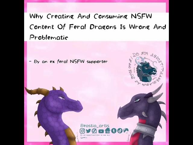 "Why Creating And Consuming NSFW Content Of Feral Dragons Is Wrong And Problematic" 