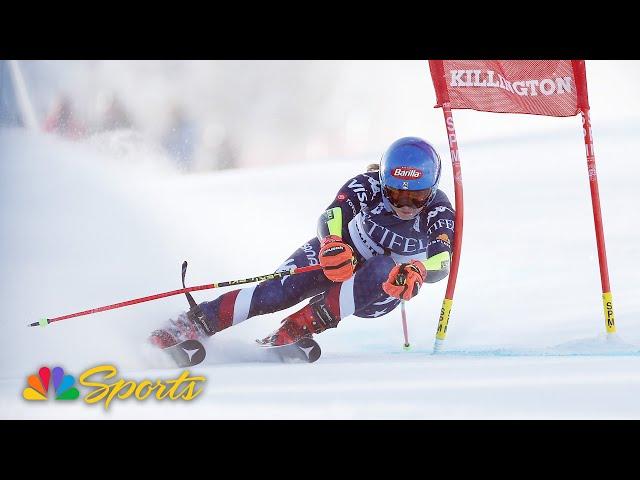 Mikaela Shiffrin crashes during Run 2 of World Cup giant slalom in Killington, Vermont | NBC Sports