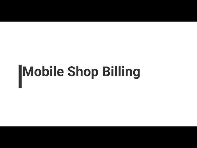 #Mobile #Shop Billing (#IMEI Wise) #Software