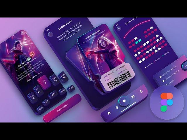 UI Design: Movie Tickets Booking App - Full course