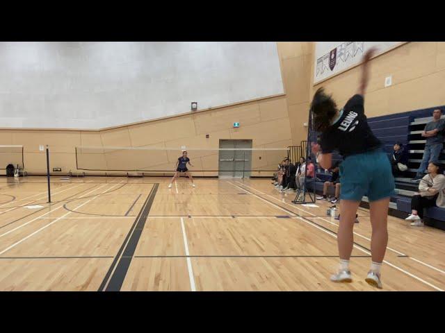 Abbie Leung v Jenny Xu-Women's Open Singles Final--2024 White Rock Badminton Tournament