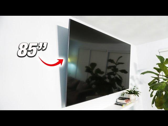 How To Mount 85 Inch TV In A Small Room Wall! DIY Step By Step