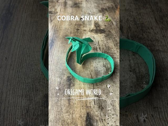COBRA SNAKE ORIGAMI INSTRUCTIONS | HOW TO MAKE KING COBRA ORIGAMI SNAKE TUTORIAL ORIGAMI WORLD ARTS