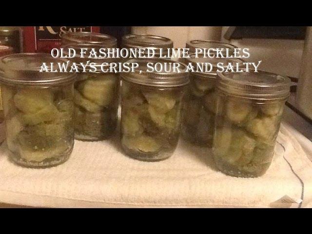 Safe Canning:  Old Fashioned Crispy Lime Pickles