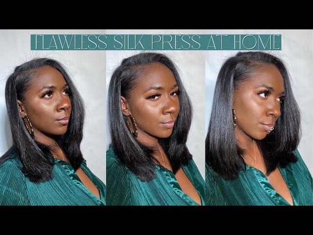 Natural Hair Silk Press Tutorial | Salon Results at Home Products & Techniques I Use - Nia Imani