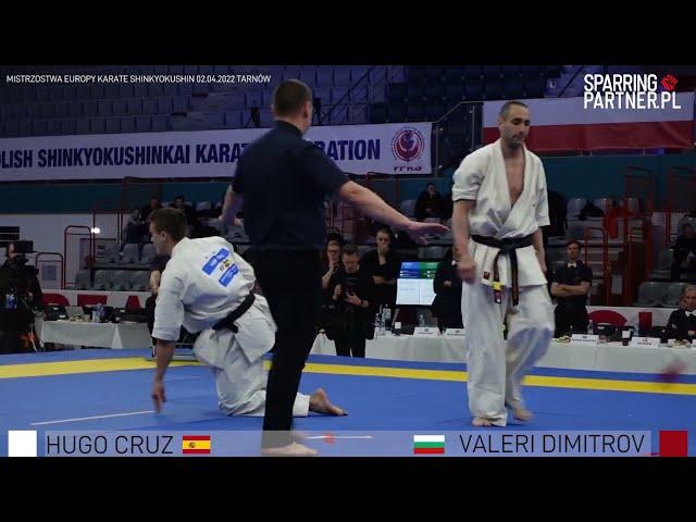 Hugo Cruz vs Valeri Dimitrov Men 75-85Kg European Karate Shinkyokushin Championship Tarnów 2022