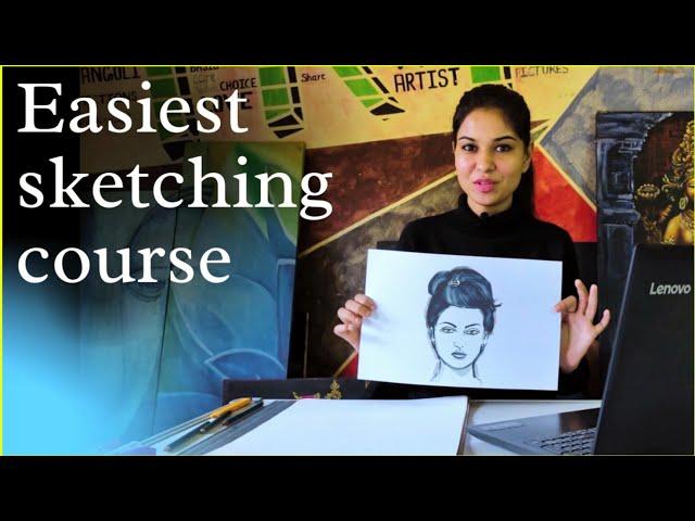 स्केचिंग कैसे करे | how to start drawing | simple techniques with pencil and paper