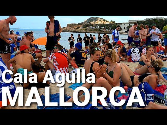 One of the MOST POPULAR beaches from  MALLORCA island Spain | Cala AGULLA 2024 4K