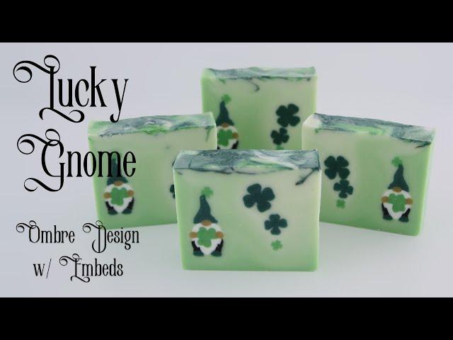 The Lucky Gnome: Shamrock Soap Dough Embeds and Ombre Design