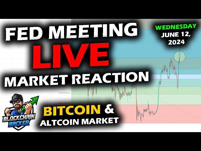LIVE Market REACTION with Bitcoin, Altcoins and Stock Market with Federal Reserve FOMC Rate Decision