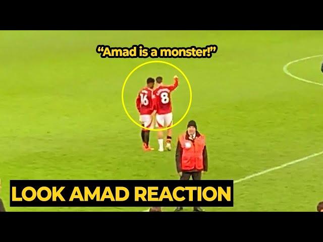 Bruno still teaching Amad Diallo after help Rashford & Zirkzee goals vs Everton, look Amad reaction