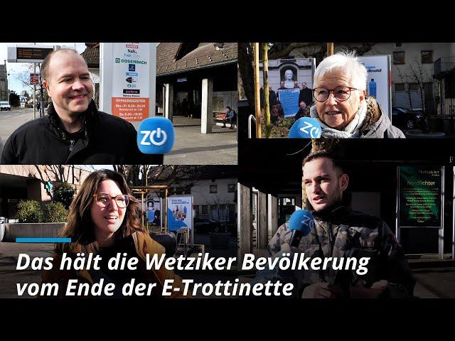 Das hält die Wetziker Bevölkerung vom Ende der E-Trottinette