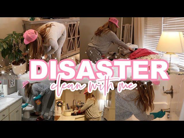 DISASTER CLEAN WITH ME | PREGNANT CLEAN WITH ME | EXTREME CLEANING MOTIVATION | Lauren Yarbrough