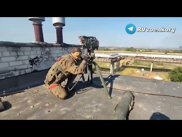 Russian ATGM "Kornet" missiles Crew in action at Seversk.