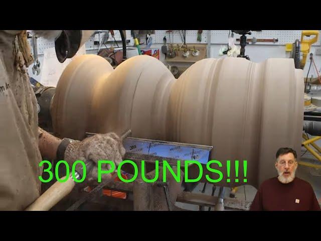 How I TURNED this Monster: A 300 Lb. Walnut Table Pedestal  Woodturning with Sam Angelo