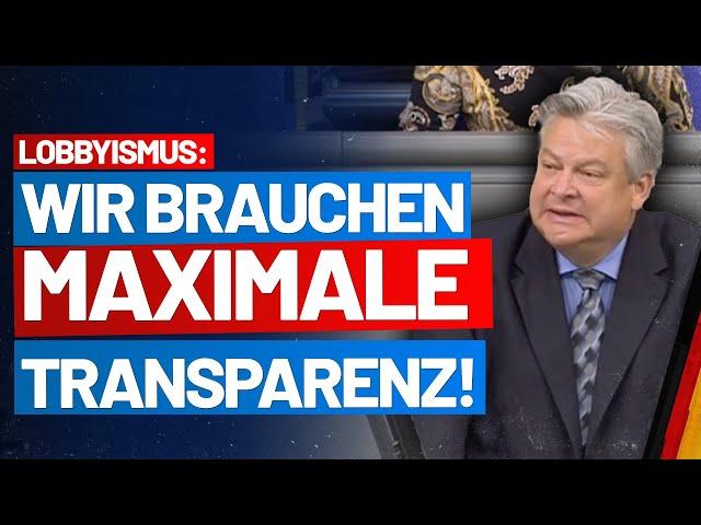 Lobbyregistergesetz: Wir brauchen maximale Transparenz! Thomas Seitz - AfD-Fraktion im Bundestag