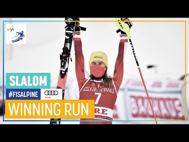 Katharina Liensberger | 1st place | Are | Women's Slalom #2 | FIS Alpine