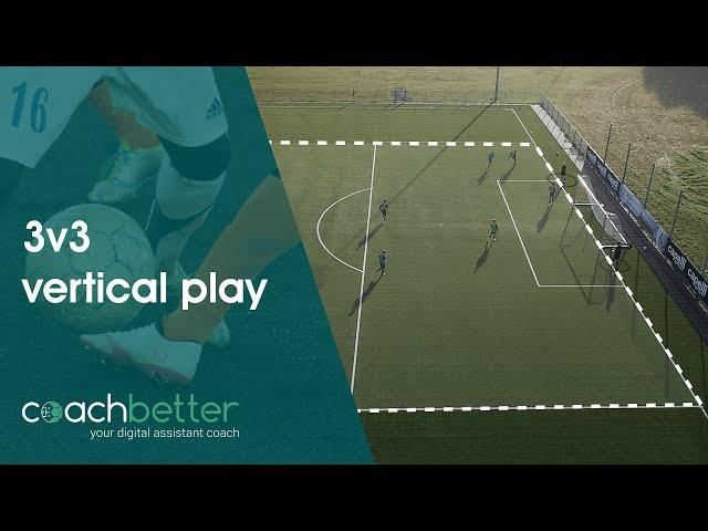 Football activity | 3v3 vertical play | coachbetter