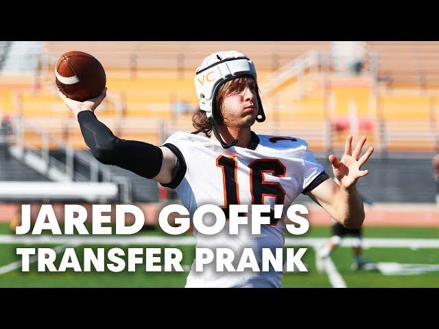 NFL QB Jared Goff Pranks Unsuspecting College Football Team