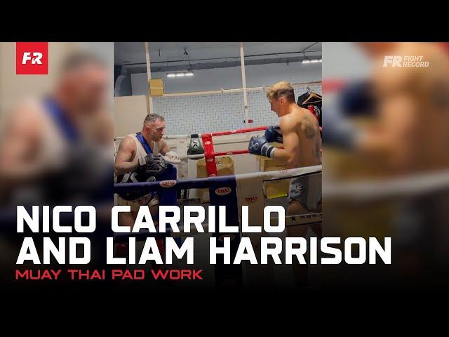 Nico Carrillo Muay Thai Pad Work With Liam Harrison | Muay Thai Training