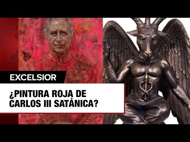 ¿Pintura roja de Carlos III satánica?