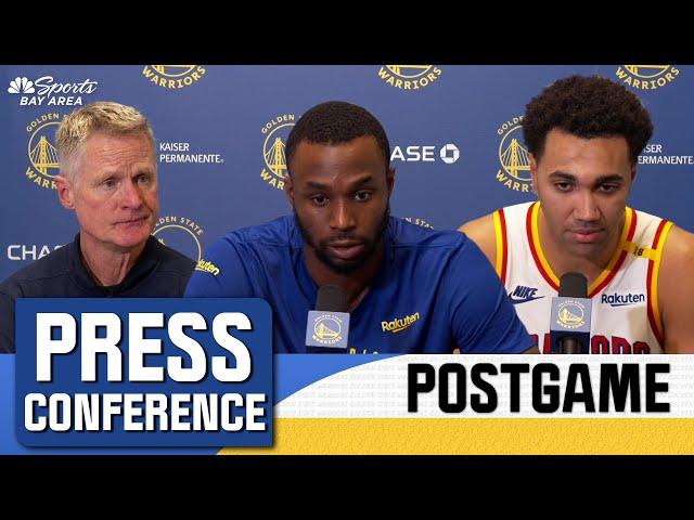 Steve Kerr, Andrew Wiggins and more break down Warriors' loss to San Antonio Spurs | NBC Sports BA