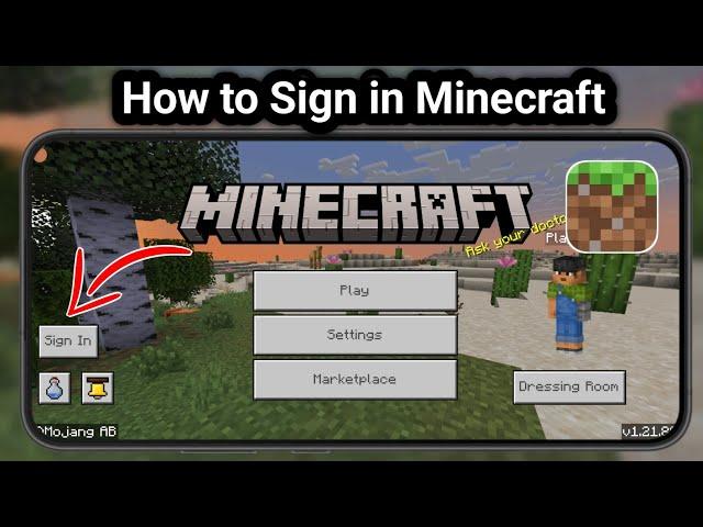 How to Sign in Minecraft 1.22 | Minecraft Pocket Edition Sign in