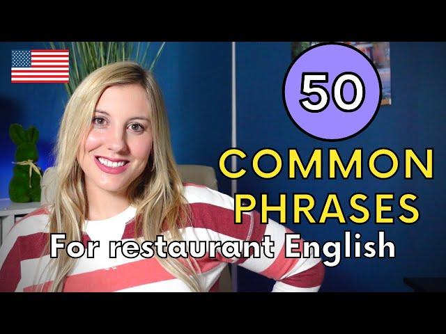 50 English phrases for restaurants