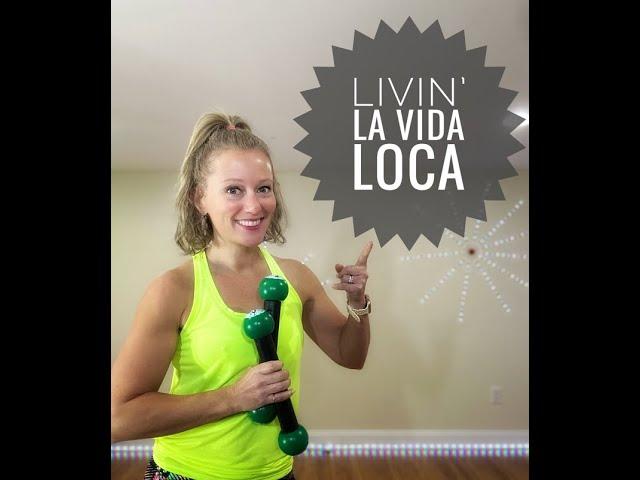 Livin' La Vida Loca by Ricky Martin.  Zumba Toning choreo by MelanieZfit.  #zumba #zumbatoning