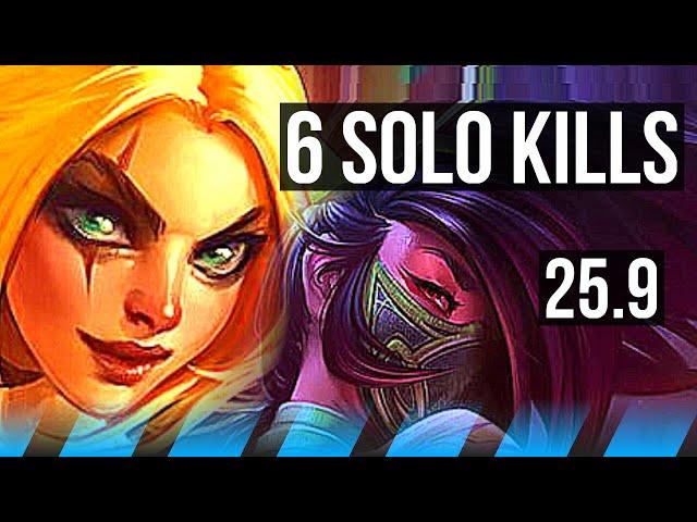KATARINA vs AKALI (MID) | 6 solo kills, 16/3/12, Legendary | EUW Grandmaster | 25.9