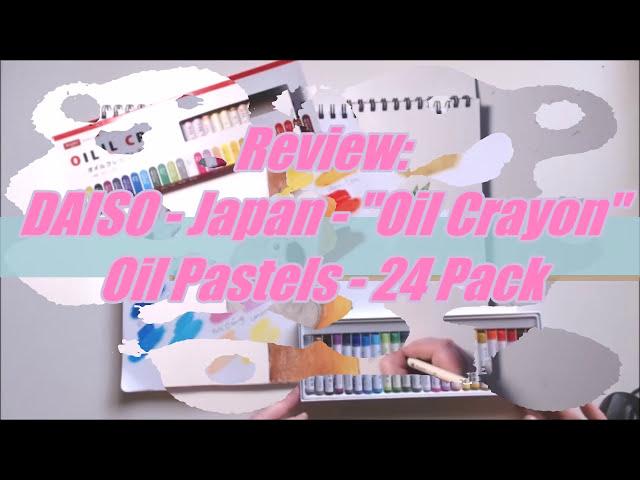 Review: Daiso  Japan -  Oil Crayon Oil Pastel  - 24 Pack - Baby Koala Drawing