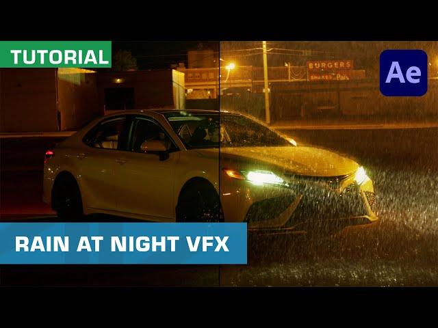 Realistic Rain At Night Using VFX | Adobe After Effects Tutorial