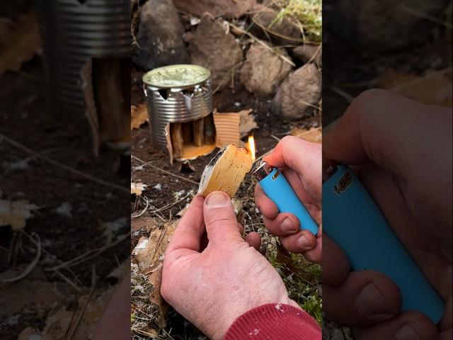 Survival Skills: How to Make a DIY Stove in 5 Minutes in Extreme Conditions  #survival #camping