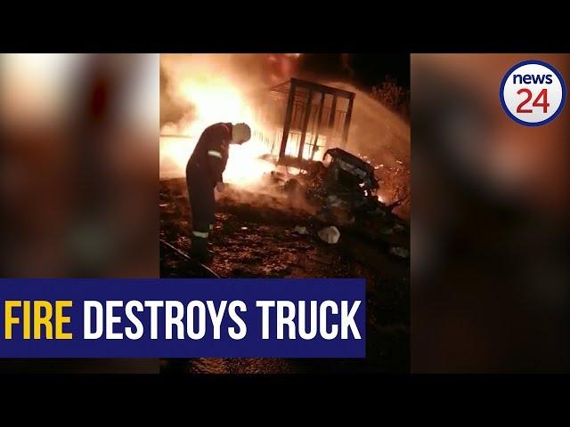 WATCH | Firefighters tackle burning truck in Paarl