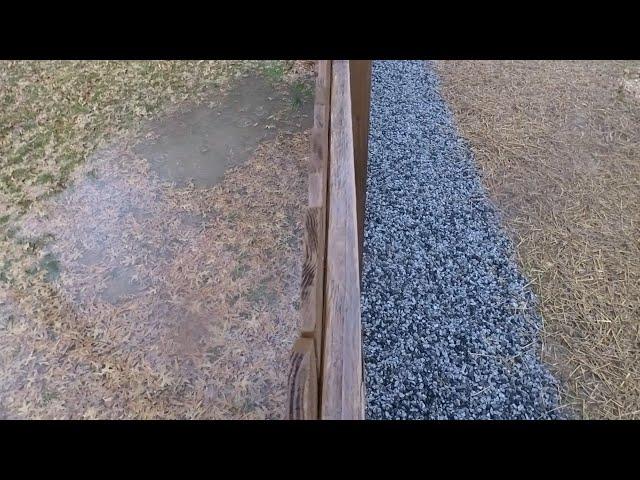 High capacity french drain Installed and shown in action