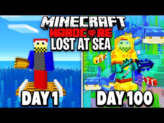 100 Days - Lost At Sea in Minecraft... [FULL MOVIE]