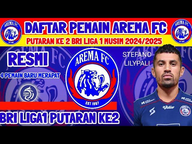 RESMI - DAFTAR PEMAIN AREMA FC 2024/2025 PUTARAN KE2 - BERITA AREMA - KABAR AREMA HARI INI - AREMA