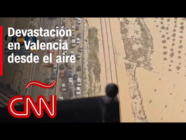 Así se ve la devastación por la DANA en Valencia desde el aire